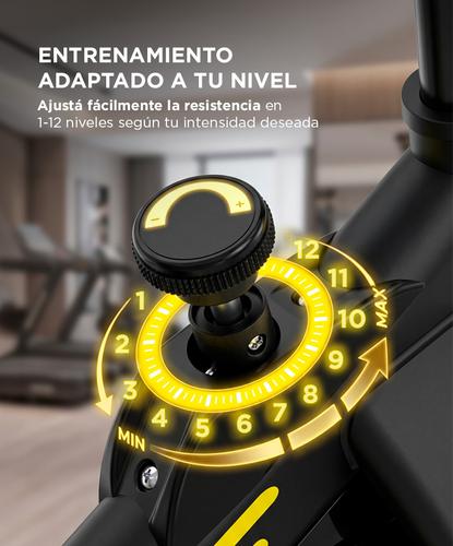 Bicicleta Fija Force By Gadnic Con Medidor De Cadencia Disco Inercia 13 Kg Display LCD Soporta Hasta 200 Kg - 4