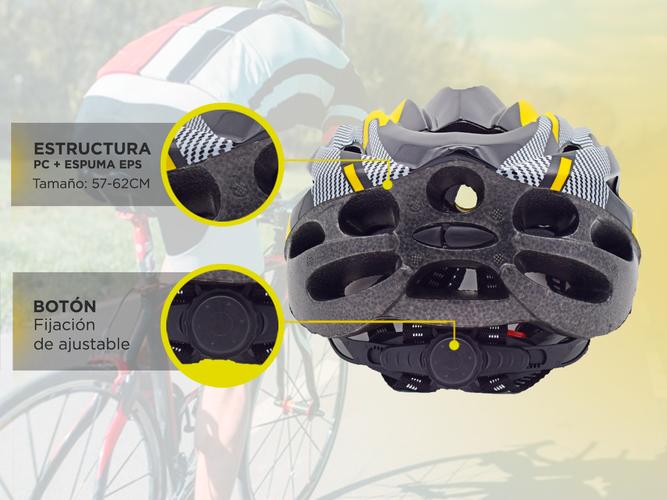 Casco Bicicleta Zykel Con Visera Regulación Ventilaciones  - 3