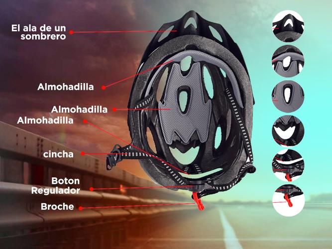 Casco Bicicleta Zykel Con Visera Regulación Ventilaciones  - 4