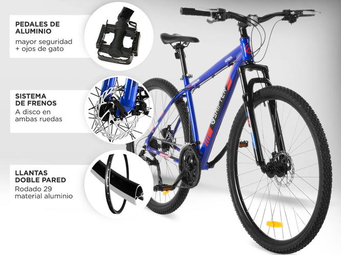 Bicicleta Mountain Bike Shifter T18 Rodado 29 Cuadro Aluminio 21 Cambios Freno A Disco - 3
