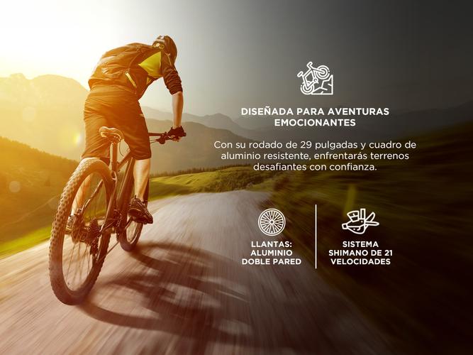 Bicicleta Mountain Bike Philco MTB R29 Aluminio 21 Vel Shimano Disco Mecanico  - 2