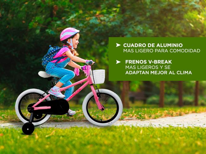 Bicicleta Rodado 16 niña Philco Cuadro Aluminio V-brake - 3