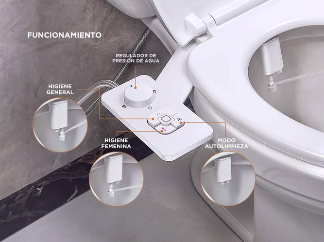 Bidet Para Inodoro Gadnic CleanSeat 100 Agua Fria 2 Boquillas - 2