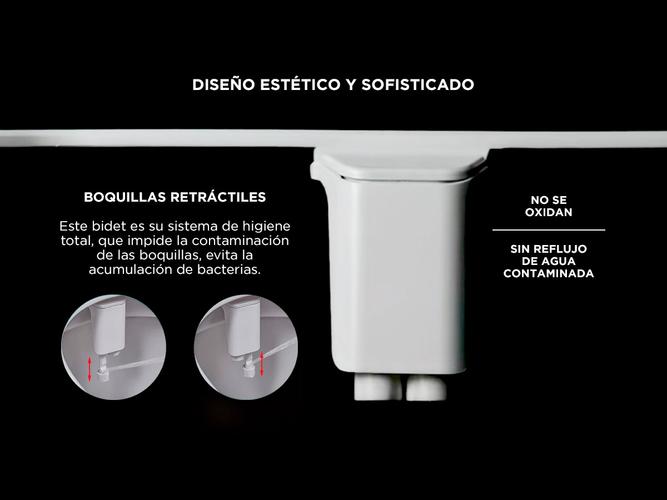 Bidet Para Inodoro Gadnic CleanSeat 200 Agua Fría 2 Boquillas Outlet - 3