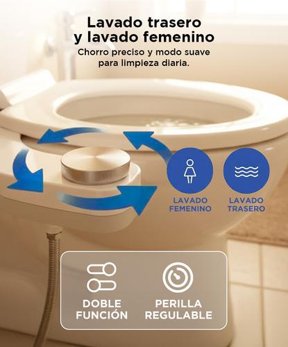 Bidet Para Inodoro Gadnic CleanSeat 200 Agua Fría 2 Boquillas - 3