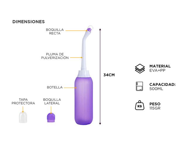 Bidet Portatil Ziyen Ducha Higiénica con Boquillas Dobles - 3