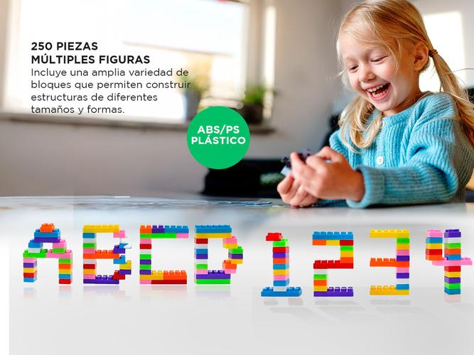 Bloques Para Armar Jumei De Plástico 250 Piezas Para Jugar  - 2