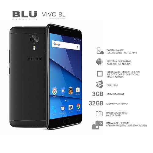 Celular Blu Vivo 8L 4G LTE 5,3 3Gb Ram 32Gb - 1