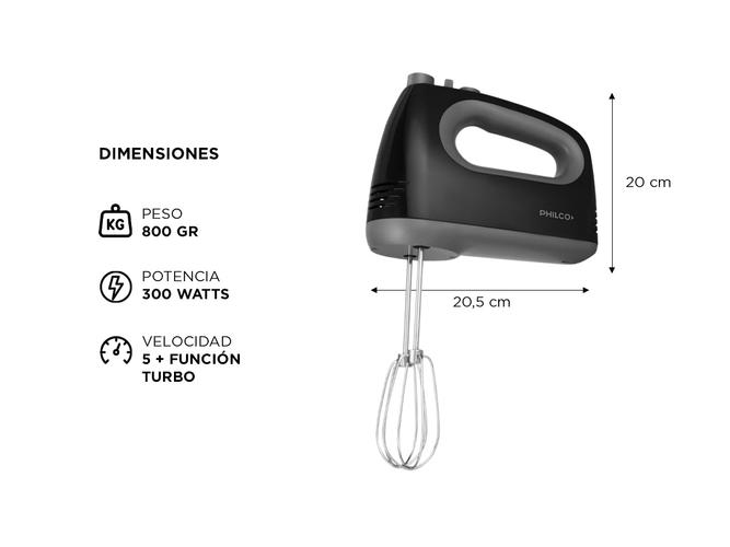 Batidora de Mano Philco 91BM8738PP Negra 300W  - 4