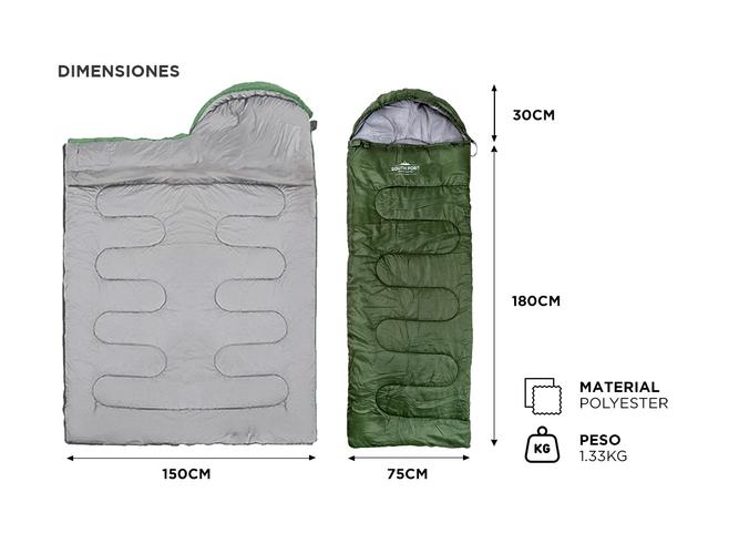 Bolsa de Dormir SouthPort Camping Con Cierre - 5