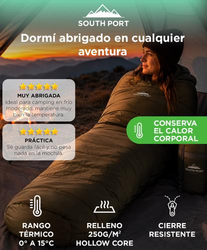 Bolsa De Dormir Tipo Momia South Port By Gadnic 222 x 78 cm Exterior Camping Trekking  - 1