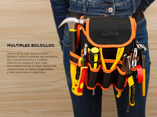 Bolso De Herramientas Gadnic Cinturon 9 Divisiones - 3