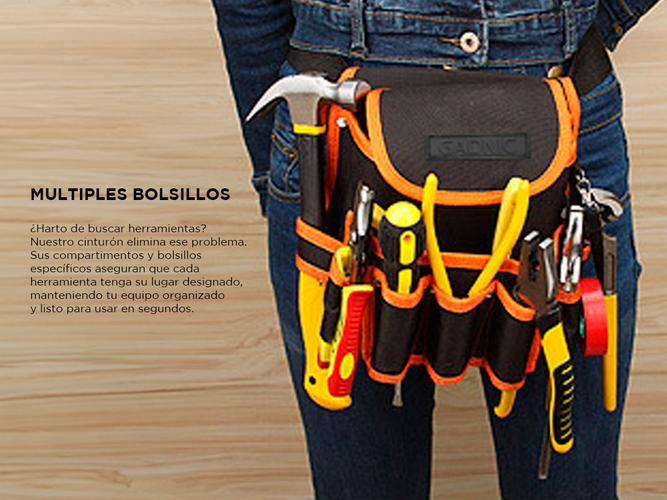 Bolso De Herramientas Gadnic Cinturon 9 Divisiones - 3