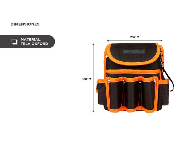 Bolso De Herramientas Gadnic Cinturon 9 Divisiones - 4