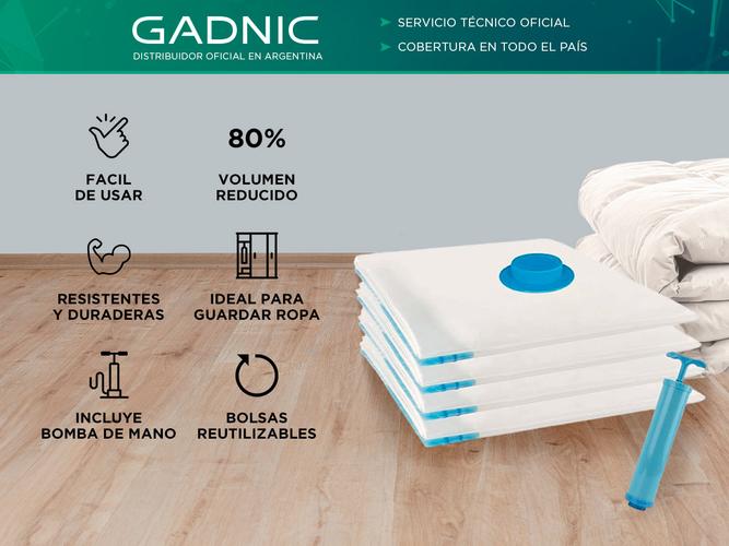 Kit Bolsas Al Vacio 4 En 1 Gadnic Para Guardar Ropa 40 x 60 cm - 1