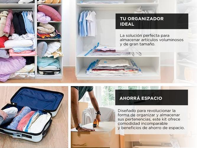 Kit Bolsas Al Vacio 4 En 1 Gadnic Para Guardar Ropa 40 x 60 cm - 2