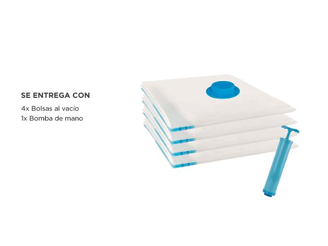 Kit Bolsas Al Vacio 4 En 1 Gadnic Para Guardar Ropa 40 x 60 cm - 5