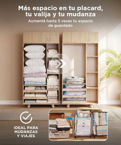 Kit Bolsas Al Vacio 4 En 1 Gadnic Para Guardar Ropa 40 x 60 cm - 4