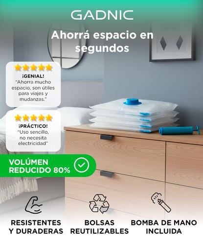  Kit Bolsas Al Vacio x4 Gadnic Para Guardar Ropa 50 x 70 cm - 1