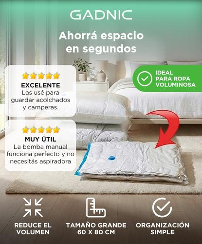Kit Bolsas Al Vacio 4 En 1 Gadnic Para Guardar Ropa 60 x 80 cm - 1