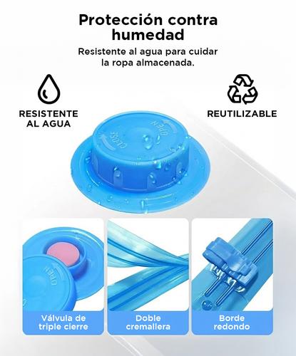 Kit Bolsas Al Vacio 4 En 1 Gadnic Para Guardar Ropa 60 x 80 cm - 4