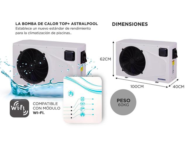 Climatizador Piscina Nataclor Bomba De Calor Top+19 Astralpool  Inalambrica  - 5