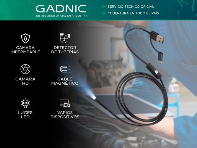 Cámara Boroscopica Gadnic Para Celular PC Impermeable 35mts HD Outlet - 1