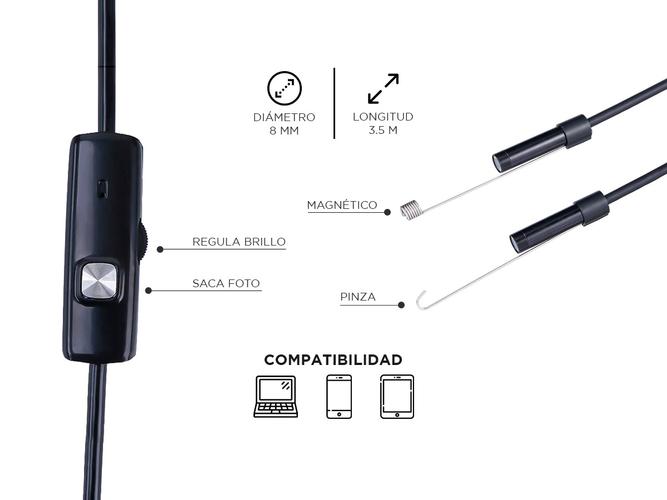 Cámara Boroscopica Gadnic Para Celular PC Impermeable 3.5mts HD - 4