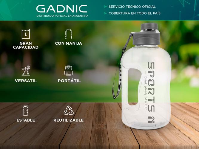 Botella de Agua Gigante Gadnic Deportiva - 1