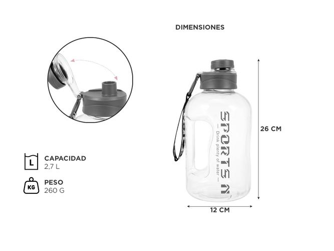 Botella de Agua Gigante Gadnic Deportiva - 4