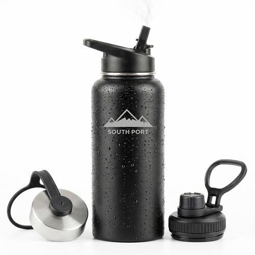 Botella Termica Southport by Gadnic 1 Litro Acero Inoxidable Doble Capa Tres Tapas - 0