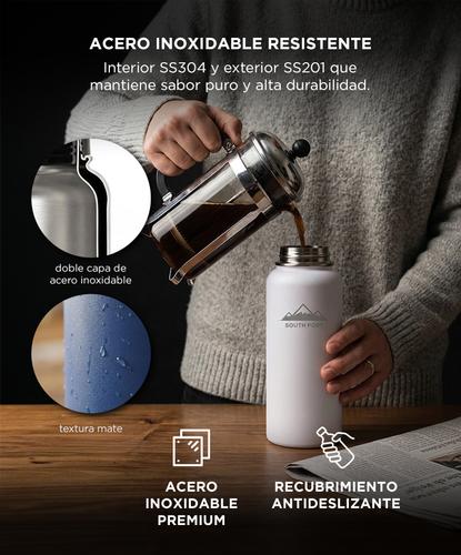 Botella Termica Southport by Gadnic 1 Litro Acero Inoxidable Doble Capa Tres Tapas - 2