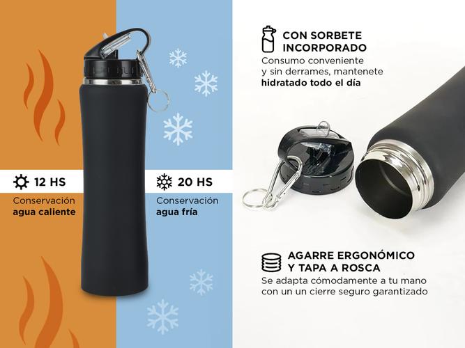 Botella Térmica Deportiva 750ml Gadnic Termo de Acero Inoxidable - 3