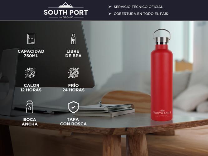 Botella South Port Térmica Deportiva 750 Acero Inoxidable - 1
