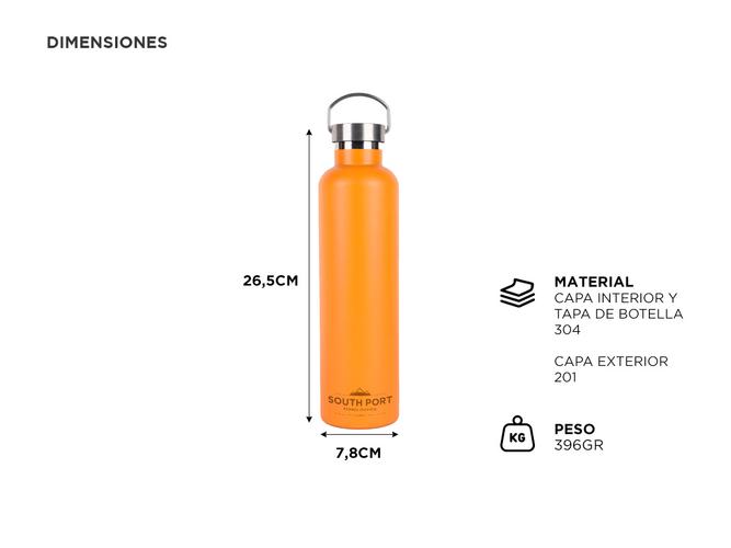 Botella South Port Térmica Deportiva 750 Acero Inoxidable - 3