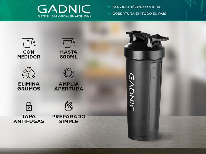 Botella Shaker Gadnic Vaso Mezclador y Medidor - 1