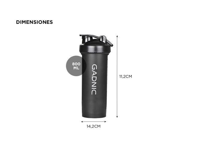 Botella Shaker Gadnic Vaso Mezclador y Medidor - 4