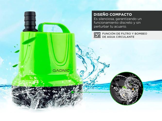 Bomba de Agua Sumergible Gadnic AQUA01 Desagotadora de Pecera - 3