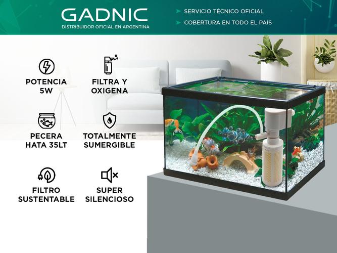 Filtro Interno de Pecera Gadnic 350 Lh Sumergible  - 1