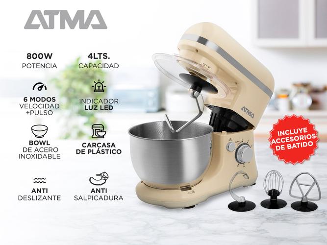Batidora Planetaria Atma BPAT21WP 800w Con Bowl de acero Inoxidable - 1