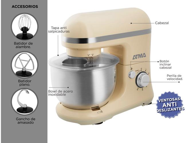 Batidora Planetaria Atma BPAT21WP 800w Con Bowl de acero Inoxidable - 4