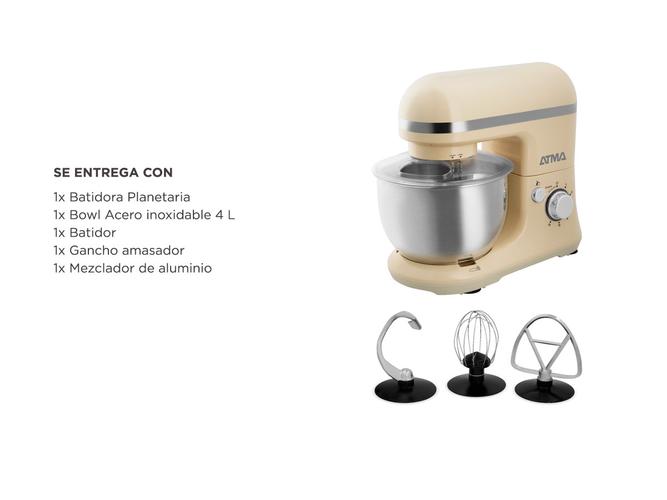 Batidora Planetaria Atma BPAT21WP 800w Con Bowl de acero Inoxidable - 6