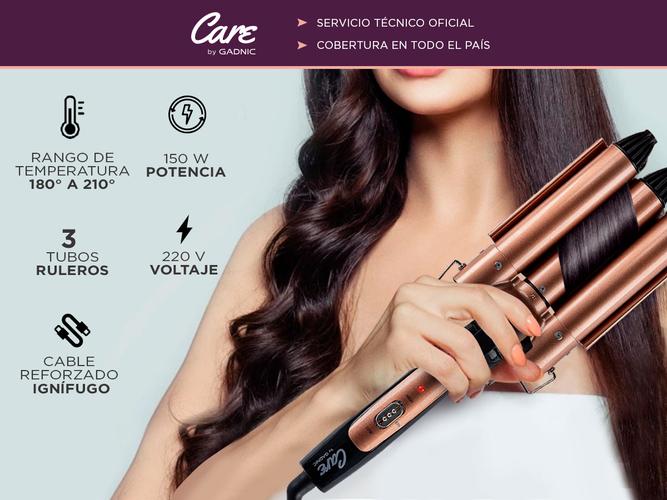 Buclera De Pelo Gadnic B3000 Rizador 3 Tubos 150W - 1