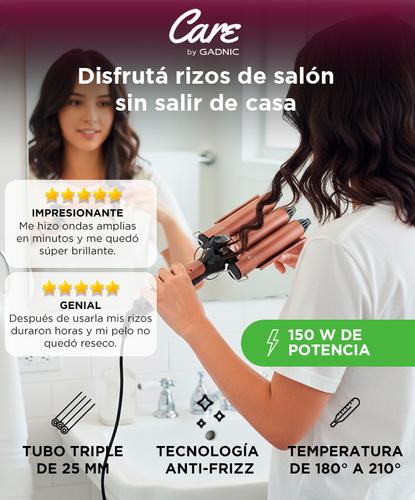 Buclera De Pelo Gadnic B3000 Rizador 3 Tubos 150W - 1