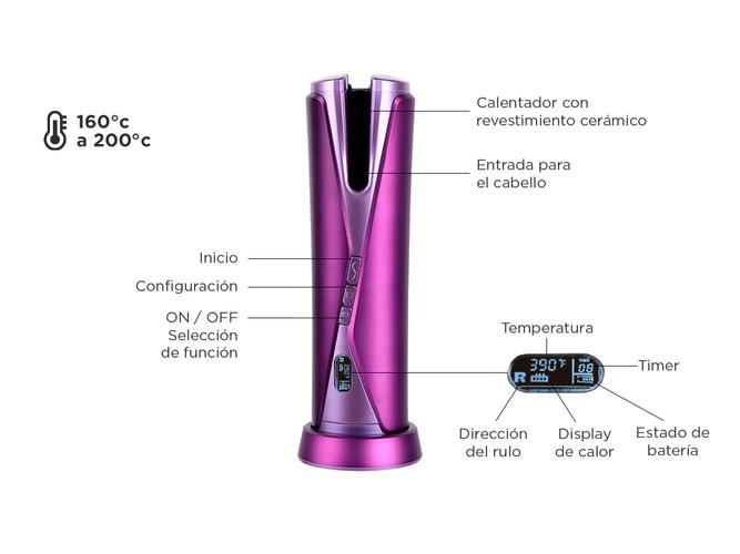 Rizador de Pelo Automático Lescolton FM-003 Buclera Inalámbrica - 4