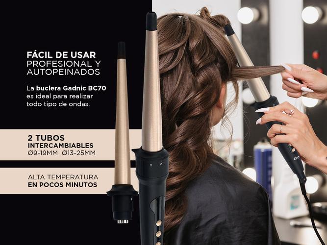 Buclera Rizadora Profesional BC70 Gadnic Temperatura Ajustable - 2