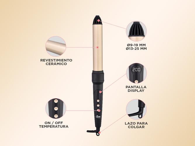 Buclera Rizadora Profesional BC70 Gadnic Temperatura Ajustable - 4