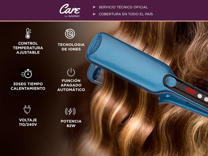 Buclera Profesional Gadnic Rizadora Control de Temperatura Iones de Ceramica  - 1