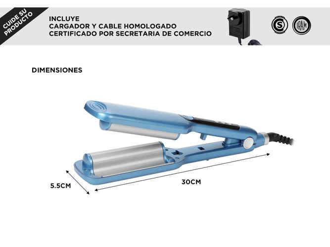 Buclera Profesional Gadnic Rizadora Control de Temperatura Iones de Ceramica  - 5