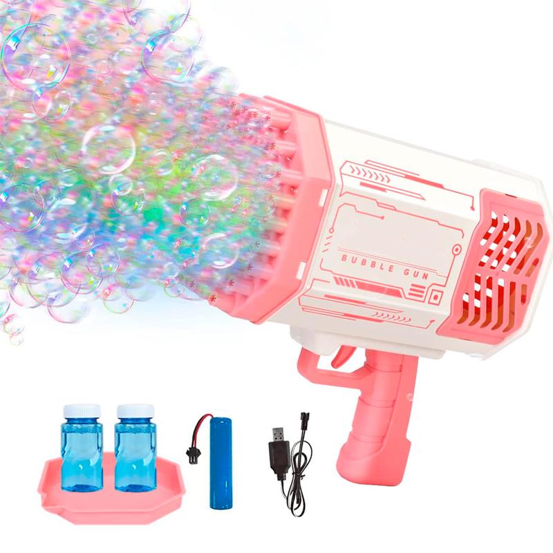 Pistola de burbujas para niños, juguetes automáticos para interiores y exteriores, regalos de cumpleaños de verano para niños de 3, 4, 5, 6, 7, 8 años o más, para niños pequeños